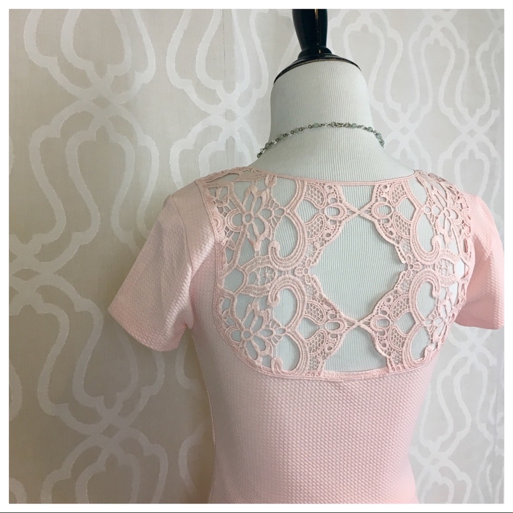 Blush Pink Waffle Dress - Picture 8 of 8